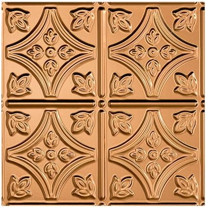 Fasade - 60,96 cm x 60,96 cm Tradicional 1 Cobre Pulido Lay en azulejo