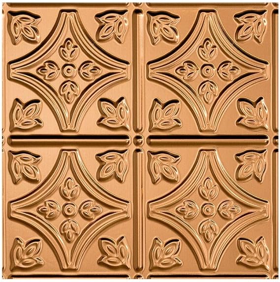 Fasade - 60,96 cm x 60,96 cm Tradicional 1 Cobre Pulido Lay en azulejo