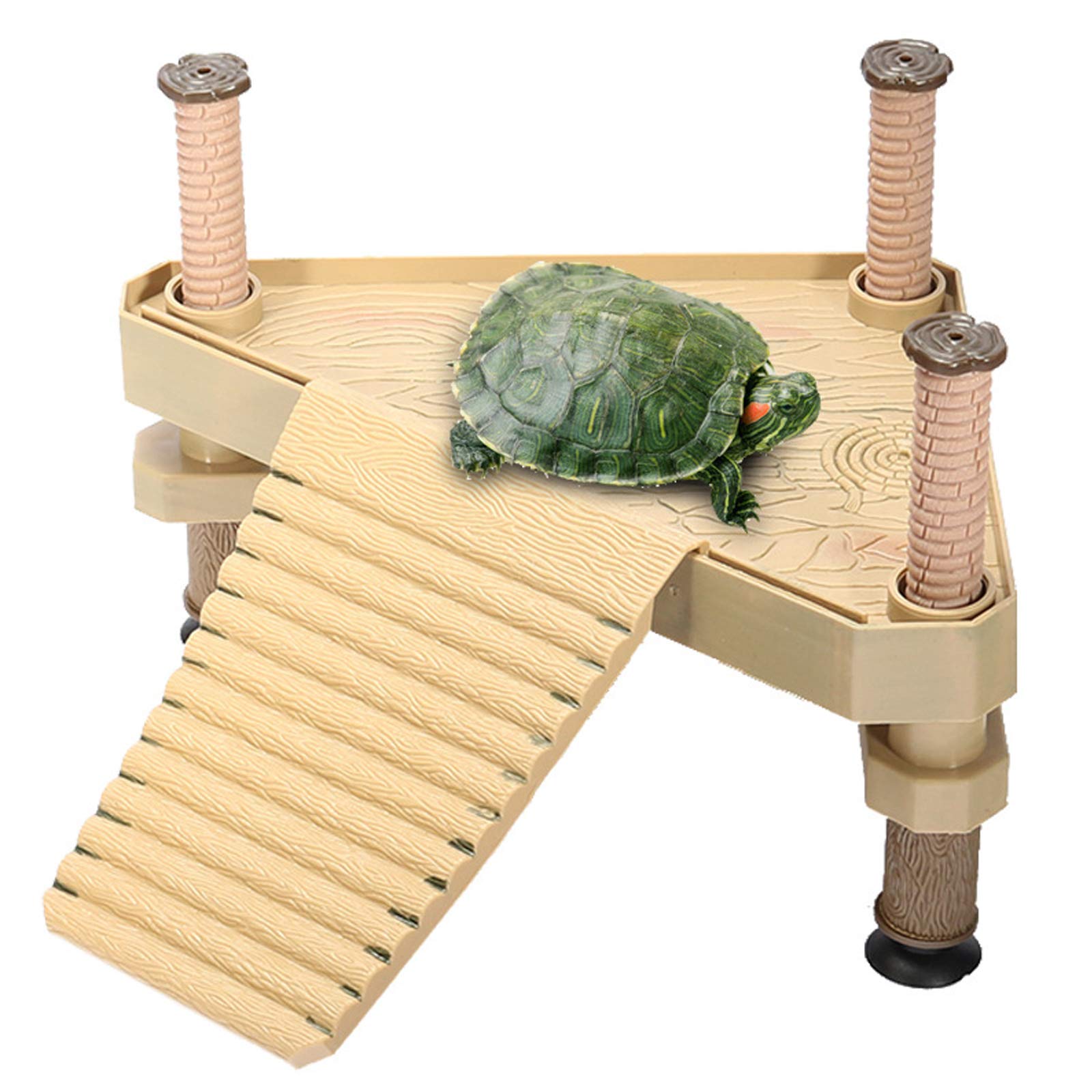 RoseFlower Turtles Basking Platform Floating Turtle Reptile Climbing Pier and Basking Platform Aquarium Tortoise Salamander Pier Fish Tank Accessories for Turtles, Frogs, Newts and Salamanders -S