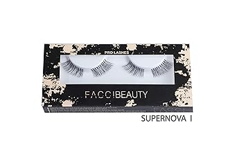 Facci Beauty Natural Smoky Makeup Long False Eyelashes (SUPER NOVA) 1 Pair