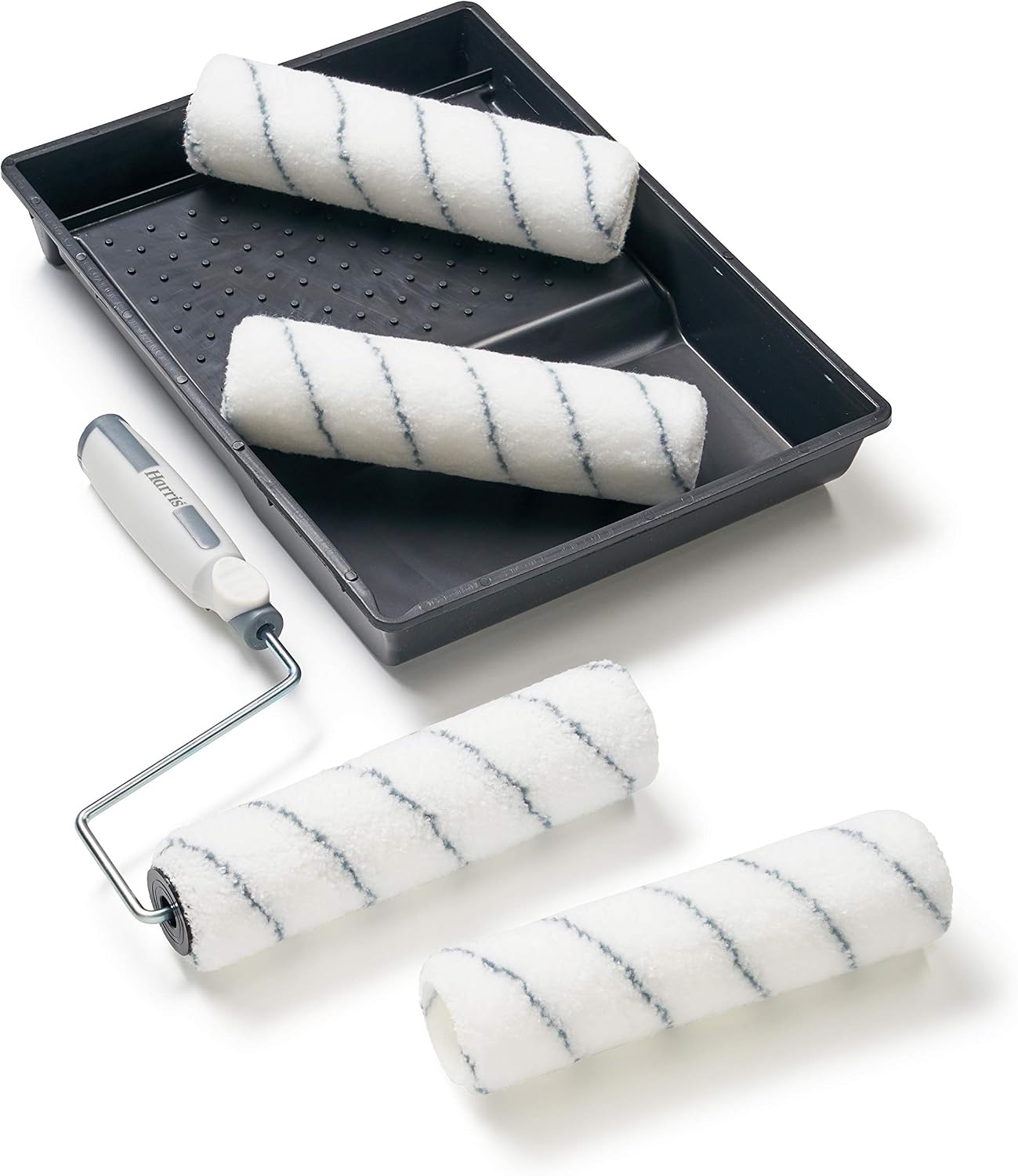 Harris Seriously Good Walls & Ceilings Paint Roller Set 9in, 1 x 9" Frame, 4 x 9" Medium Pile Roller Sleeves & Tray 9" - Image 3