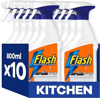 Flash Kitchen Cleaner Spray 8 Litres Citrus Fresh (800 ml x 10)