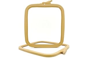 Nurge Beige Medium (No:3) Plastic Square Embroidery Hoop, Cross Stitch Hoops, Punch Needle Hoop , DIY Craft Sewing,ABS Plastic Embroidery Hoops
