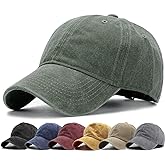 HH HOFNEN Men Women Washed Distressed Twill Cotton Baseball Cap Vintage Adjustable Dad Hat