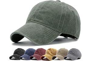 HH HOFNEN Men Women Washed Distressed Twill Cotton Baseball Cap Vintage Adjustable Dad Hat