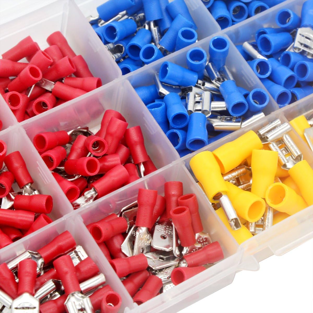 368Pcs DEHAO Crimp Connectors 0.5-6.0mm² Electrical Crimping Connectors Insulated Crimp Terminals Ring Fork Male Female Spade Connector - Image 5