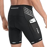 X-TIGER Bike Shorts for Men 5D Padded with 3 Pockets,Cycling Shorts Men Zipper Pockets Mountain Road Biking Riding Shorts