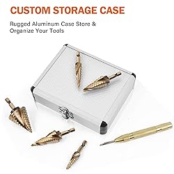 KENDO Two Spiral Flute Cobalt Step Drill Bits with