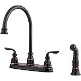 Pfister Glenfield Tuscan Bronze 2 Handle High Arc Kitchen Faucet