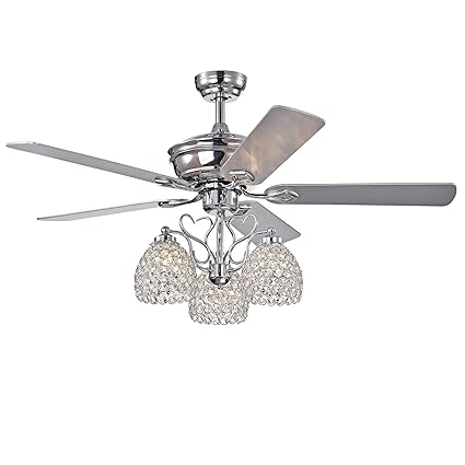 Warehouse Of Tiffany Cfl 8419remo Ch Boffen 52 Inch 3 Crystal Cup