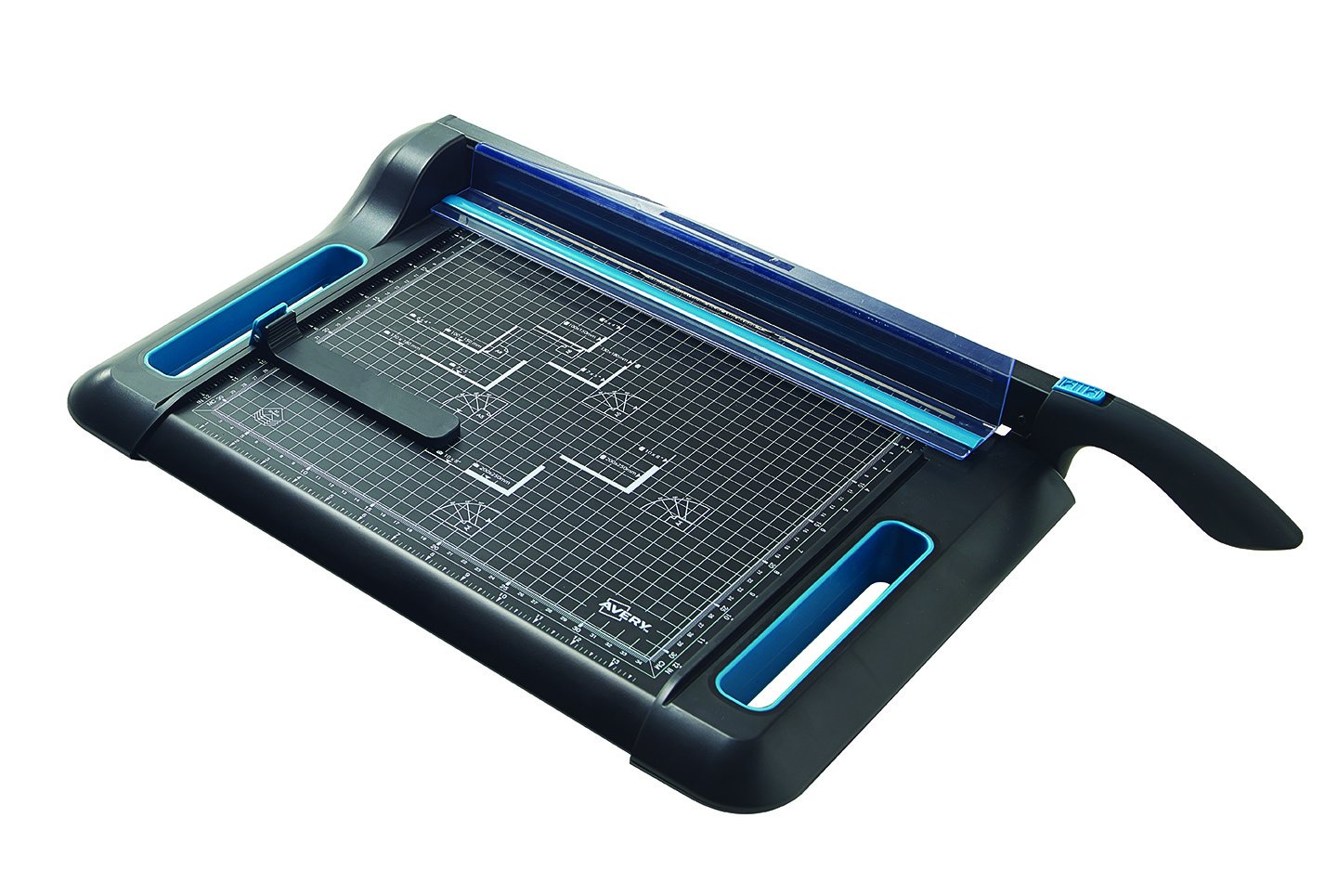Avery A4 PG360 Precision Guillotine Paper Cutter, Black and Teal