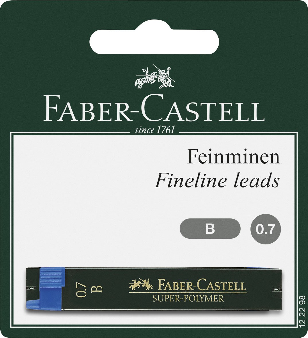 Faber Castell 0.7 mm 122298 "Super Polymer" B Fineline Lead (Pack of 24)