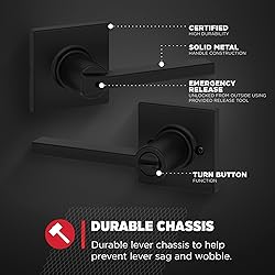 Kwikset Casey Interior Privacy Door Handle with