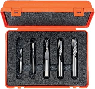 CMT 191.000.02 5-Piece Upcut Spiral Bit Set, 1/2-Inch Shank - Up Spiral ...