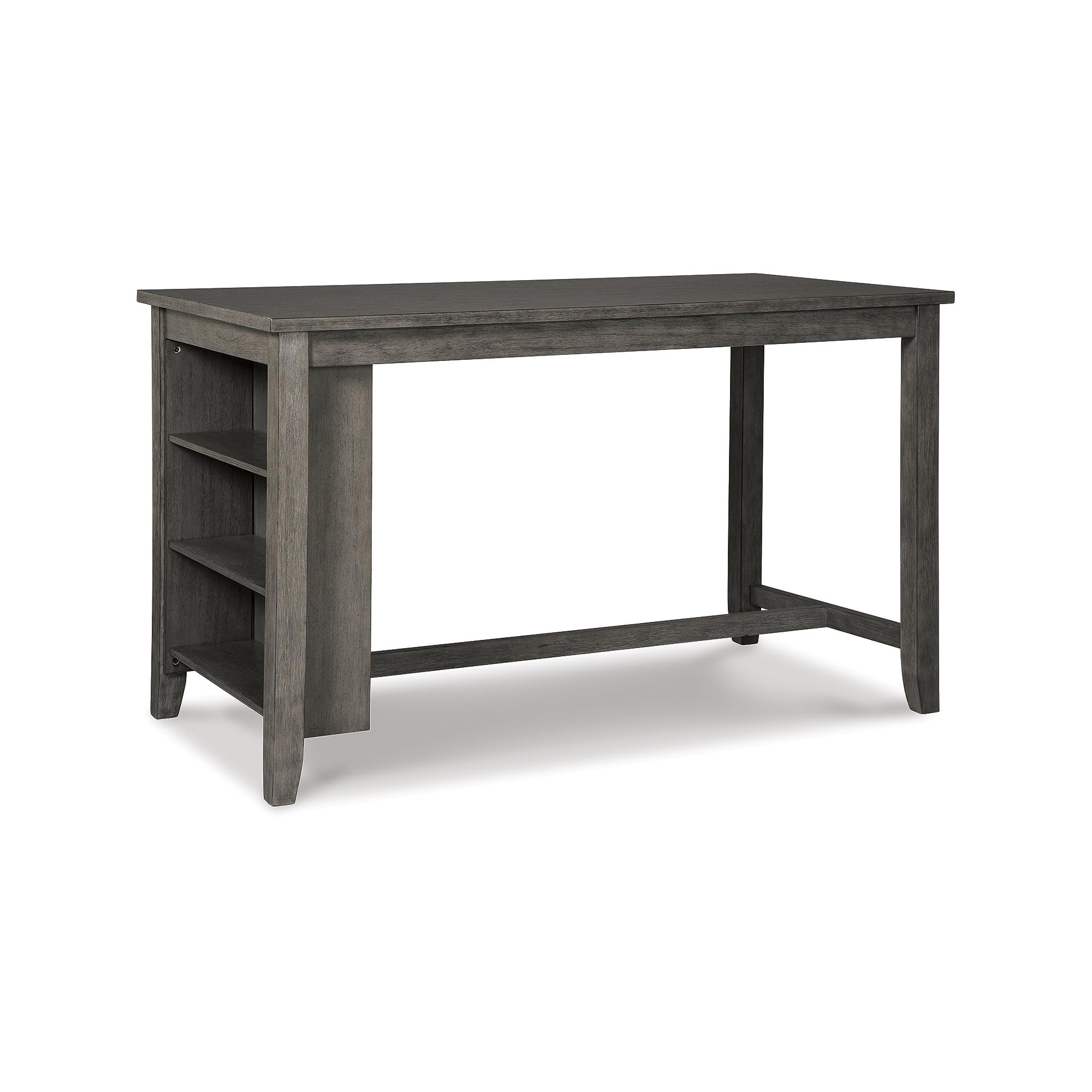 Photo 1 of *HEAVY* Signature Design by Ashley Caitbrook Rustic Counter Height Dining Table with Storage, Dark Gray