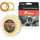 8Fans Fly Fishing Line Combo, Weight Forward Floating Fly Line and Backing | 3-in-1 Setup with Fly Line, Backing Line and Nylon Tapered Leader, Two Welded Loops for Quick Connection and Easy Setup