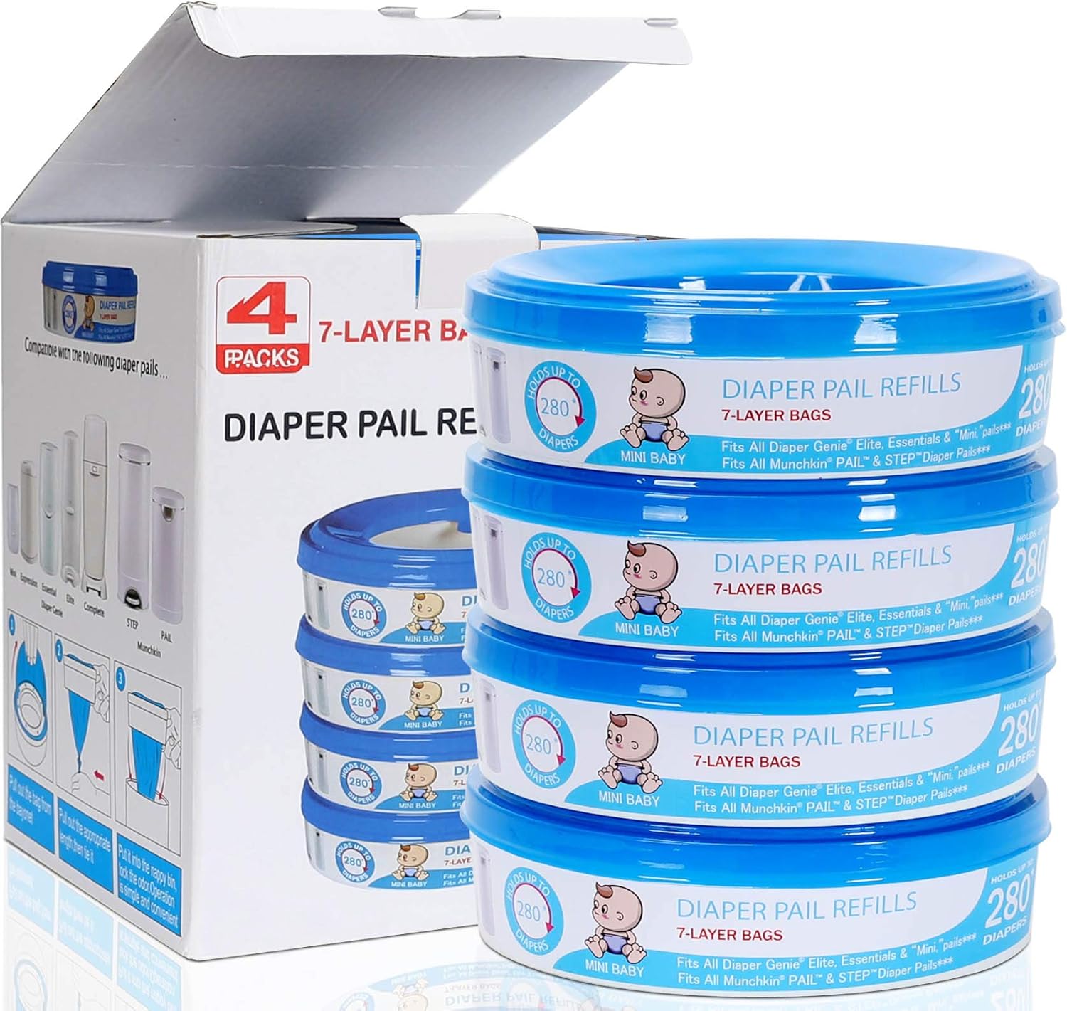 munchkin diaper pail refills amazon