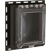 TayMac MR420CZ 1-Gang Recessed Enclosure Extra Duty, 6-in-1 Nonmetallic Weatherproof in-Use Cover, Horizontal/Vertical, Bronze