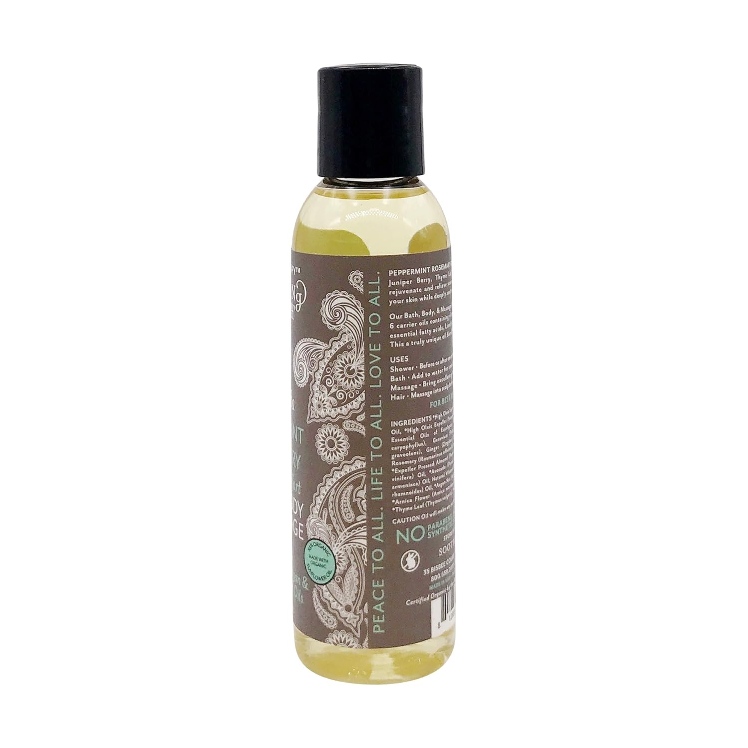Soothing Touch Bath Organic Body & Massage Oil, Peppermint Rosemary, 4 Ounce : Beauty