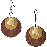 MINACHI Bohemian Antique Layered Circular Disc Dangle Drop Earrings, Boho Jewelry Gift for Women