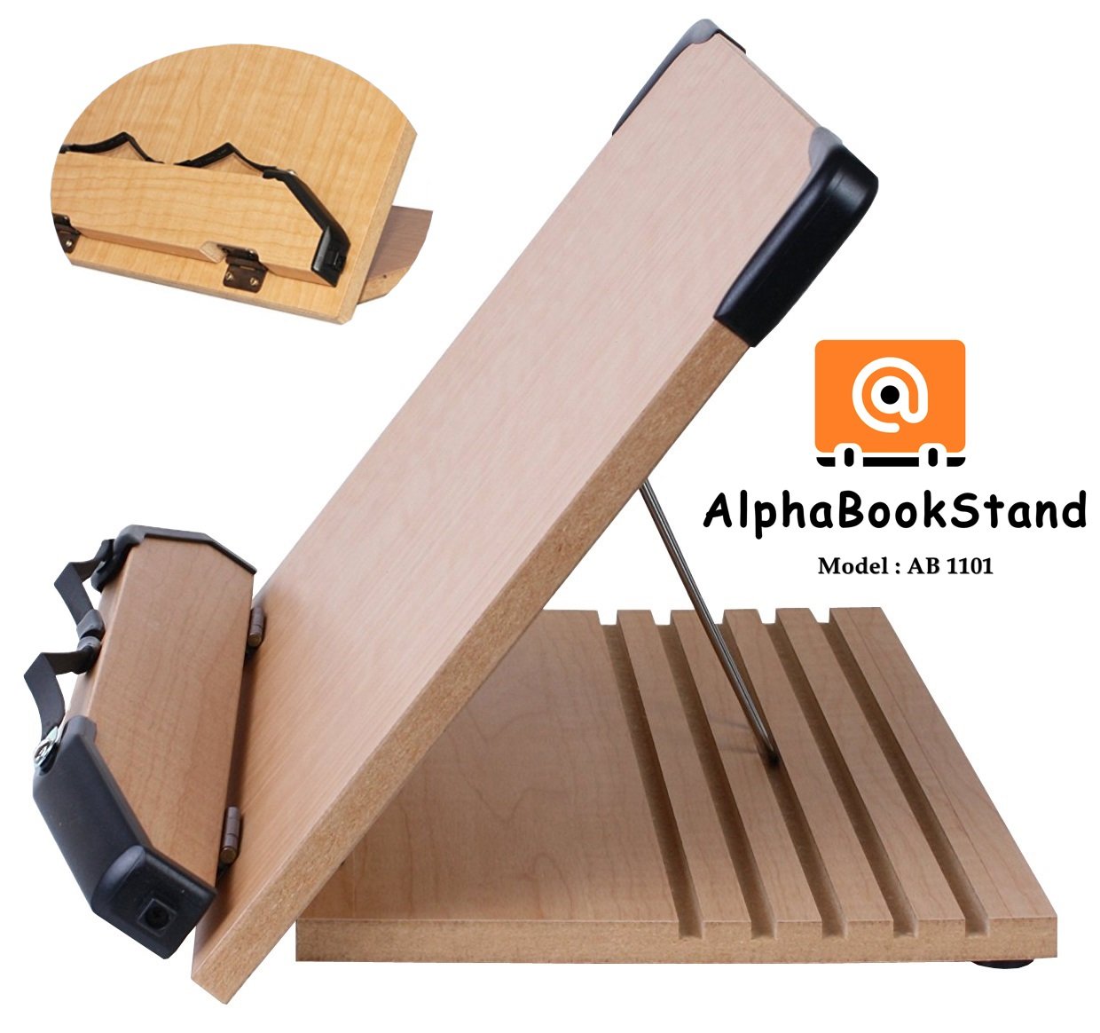 Alpha Book Stand AB1101 Ergonomic Book Holder Collapsible Foldable Bookstand for Textbooks for