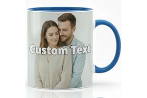Personalized Coffee Mug, Custom Ceramic Coffee Cup with Your Logo or Picture, Perfect Customized Gift for Men, Women, Couples