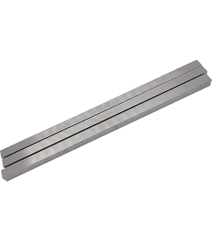 Uxcell Lathe Tool Bit Blanks 8mm X 10mm X 200mm Square HSS (High Speed Steel) Turning Tool Milling Blank 5 Pieces, Gray