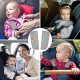 URAQT Car Seat Belt Pads 2 Pack Dark Grey Universal Harness Covers view 7