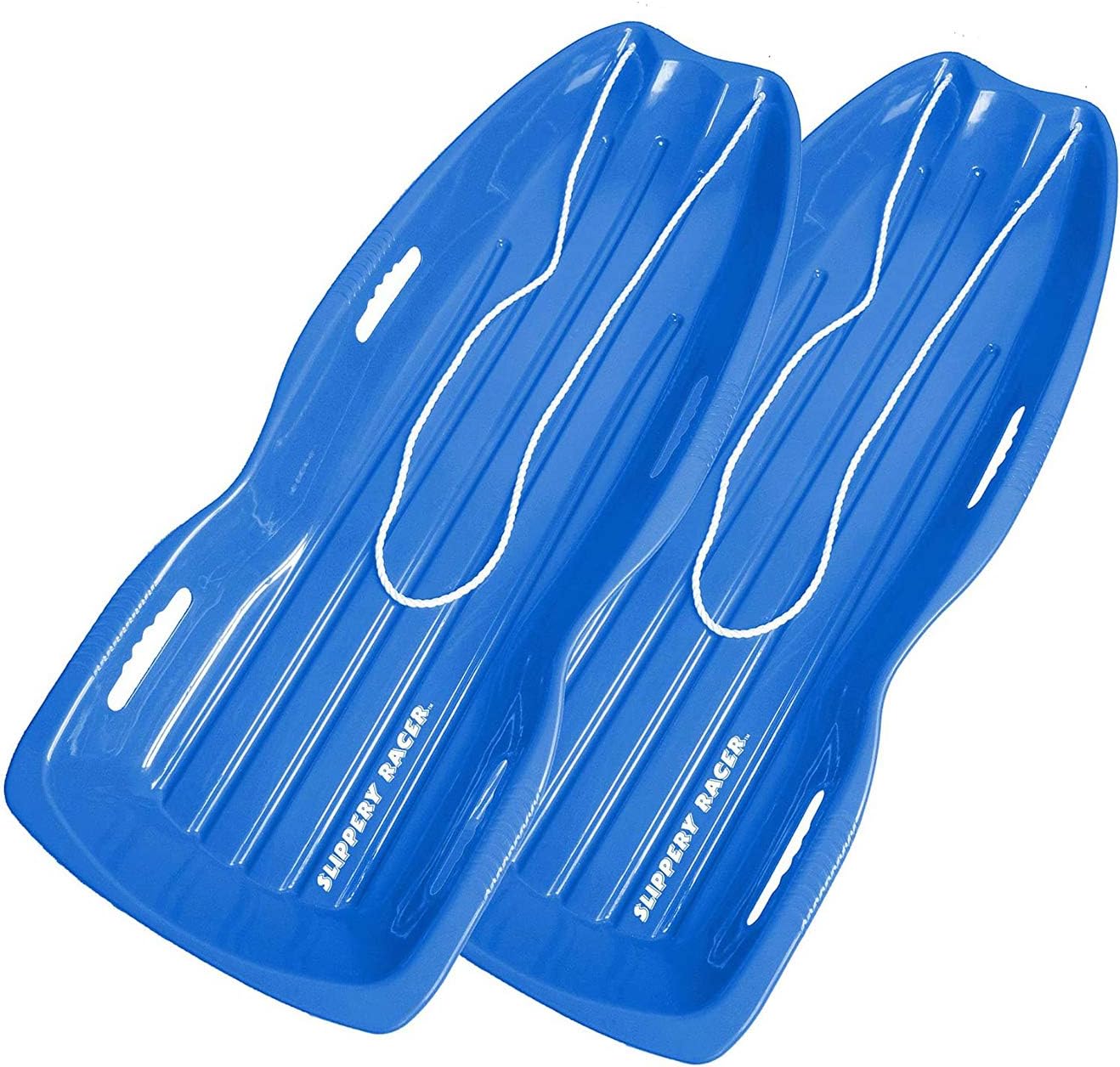 Slippery Racer Downhill Xtreme Winter Toboggan Snow Sled - TWIN PACK