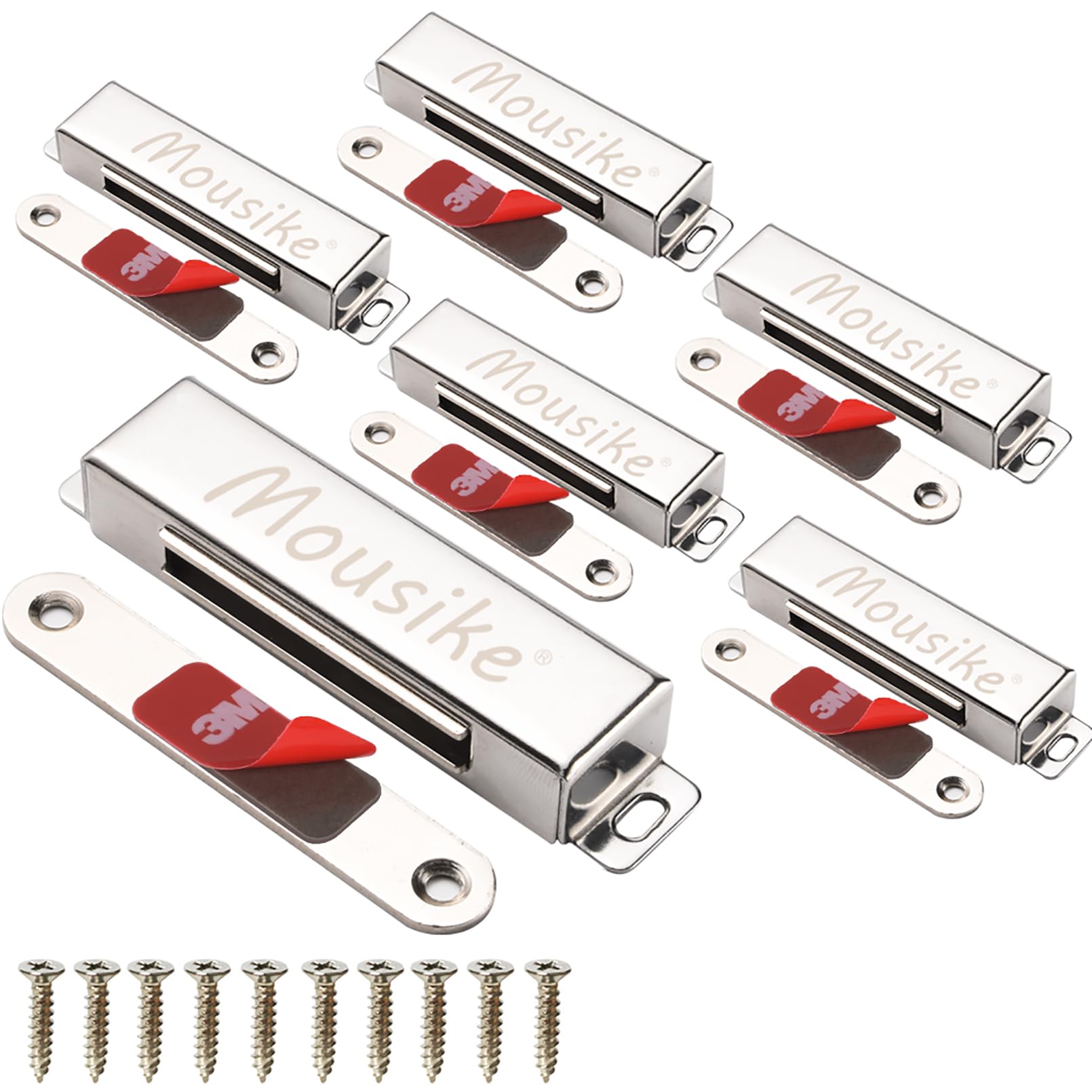 Mousike Magnetic Door Catch 30KG Strong Stainless Steel Cabinet Magnetsfor Kitchen Cupboard Wardrobe Closet Cabinet Door Latch