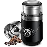 SHARDOR Upgraded Adjustable Coffee Grinder Electric, Herb/Spice Grinder, Espresso Grinder with 1 Removable Stainless Steel Bo