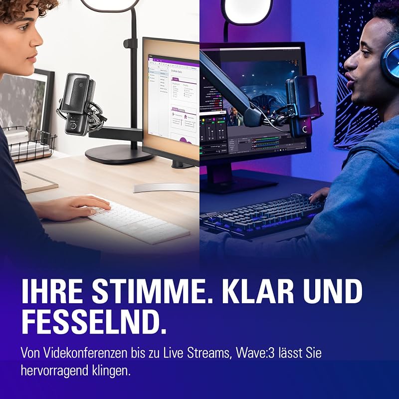 Wave:3 USB-Kondensatormikrofon für Streaming