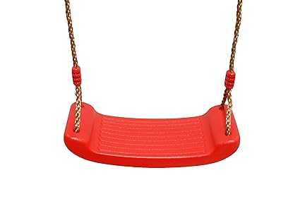 HappyPie Children Hanging Swing Seat Indoor and Outdoor Exercise Use Toy (Red Small)