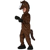 Kids Horse Halloween Costume | Fun Horse Jumpsuit and Headpiece for Boys and Girls | Ideal for Dress-Up and Trick-or-Treating