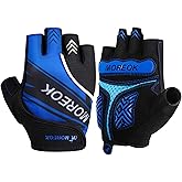 BIKINGMOREOK Mountain Bike Cycling Gloves for Men Women,Half Finger Workout Sports Road Biking Bicycle Gloves with 5MM Anti-Slip Gel Pads