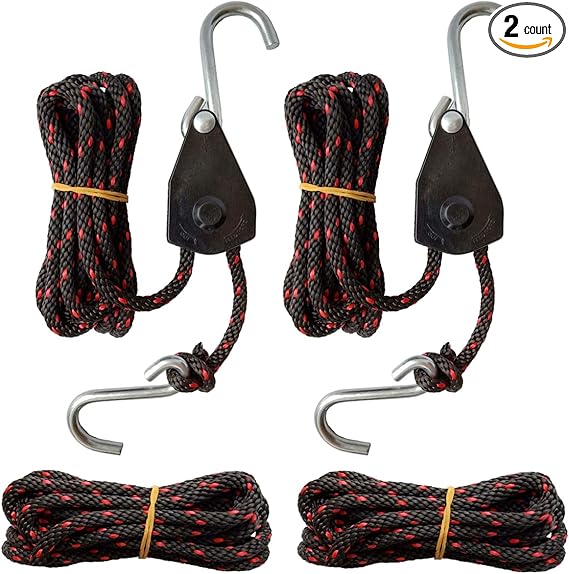 3/8 x14ft Ayaport Kayak Rope Tie Down Ratchet Straps Bow and Stern