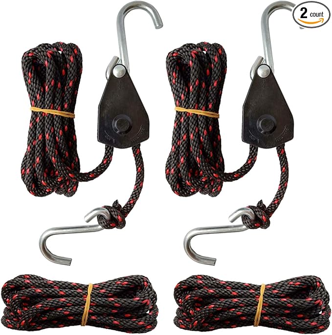 Mind and Action 1/4 x12ft Kayak Tie Down Straps Canoe Bow and Stern