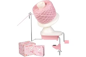 UzecPk Yarn Winder, Yarn Spinner for Crocheting, Yarns Cake Ball Winders for Crocheting with Lower Noise, Hand Operated Ball Winders for Crafting Lovers, Stitch Markers, Plastic Needle