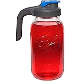 County Line Kitchen - Heavy Duty Glass Mason Jar Pitcher - Wide Mouth, 2 Quart, 64 oz