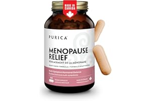 PURICA Menopause Relief Hormone Rebalance 120 Vegan Capsules, 30-Day Supply, Herbal Blend for Women's Comfort, Hot Flashes & 