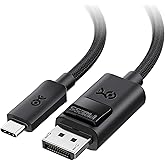 Cable Matters 54Gbps USB C to DisplayPort 2.1 Cable, DP54, 6ft / 1.8m | Unidirectional, 8K@165Hz / 4K@480Hz, Thunderbolt 5 to