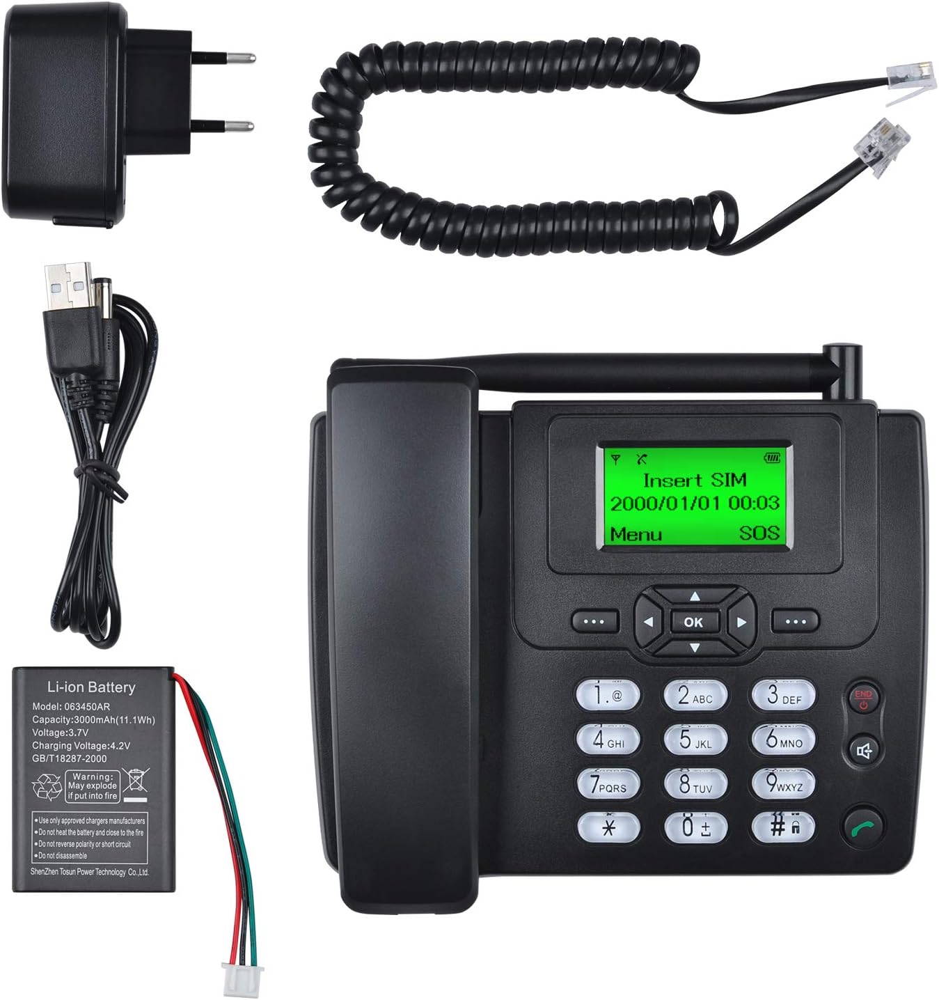 Terminale Fisso GSM Con Lettura Chiamante – Per SIM, RJ11, Alimentazione 100-240V, Bianco