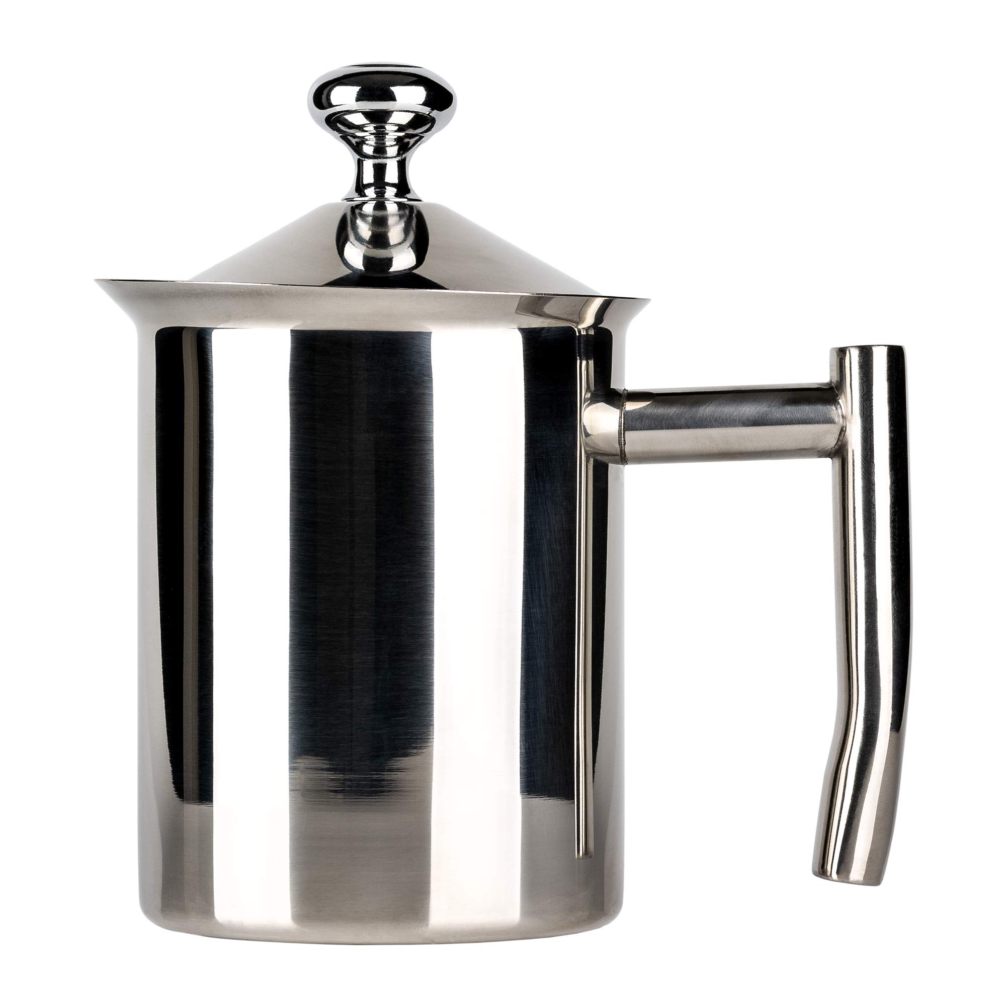 Café Ole Stainless Steel Milk Frothing Jug, Highly Polished, 800ml