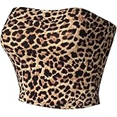 MixMatchy Women's Double Layered Basic Casual Strapless Backless Bandeau Bra Tube Tops