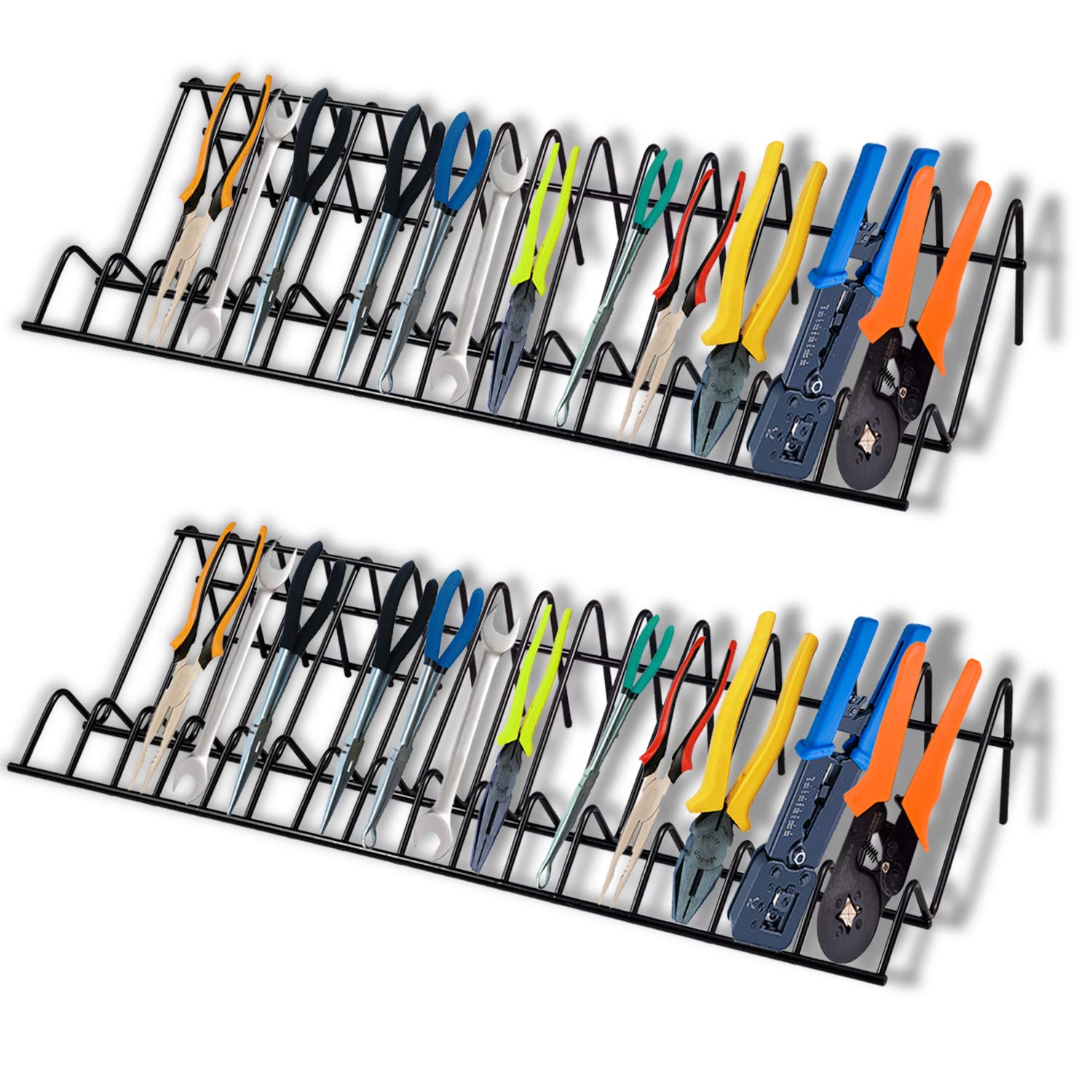 2 Pack Pliers Organizer Tool Box Drawer Storage Rack, Durable Black ...