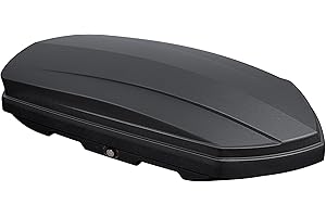 Rooftop Cargo Carrier AUSUM MOTOR Cargo Box for Car Storage, Large Roof Rack Cargo Carrier Dual Side Opening Hard Shell Weatherproof Storage Boxes - 13 Cubic Feet 110LBS Capacity Matte Black