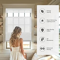 MoDanCeQ Blackout Light Filtering Cordless Top Down