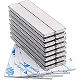DIYMAG Strong Neodymium bar Magnets with Double-Sided Adhesive, Rare Earth Neodymium Magnet - 60 x 10 x 3 mm, Pack of 16