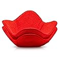 Microwave Bowl Cozy Huggers for Hot Food - 2Pcs Kitchen Microwave Bowl Holders for Hot Food Red Microwave Pot Holders for Bowls Small Soup Bowls Food Huggers - Small Red Microwave Soup Bowl Holder