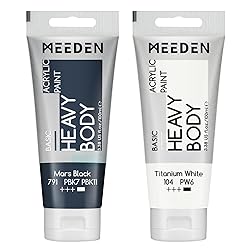 MEEDEN Acrylic Paint Mars Black: Bundled with